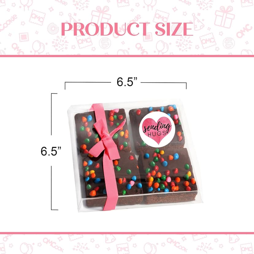 Sending Hugs Gift Basket Care Package Chocolate Brownies Food Gift For Women | Nut Free Dairy Free | Sending Love