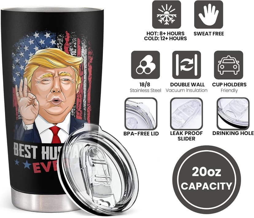 Gifts for Husband from Wife - Fathers Day Gift for Husband - Wedding Anniversary, Birthday, Christmas Gifts for Him - Romantic Love Gift Ideas for Him from Wife - 20 Oz 2-sided Tumbler