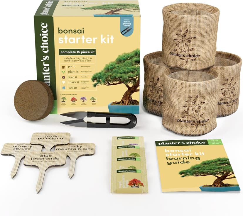 Bonsai Starter Kit - Gardening Easter Gift for Women & Men - Bonsai Tree Growing Garden Crafts Hobby Kits for Adults, Unique DIY Hobbies for Plant Lovers - Unusual Christmas Gifts Ideas