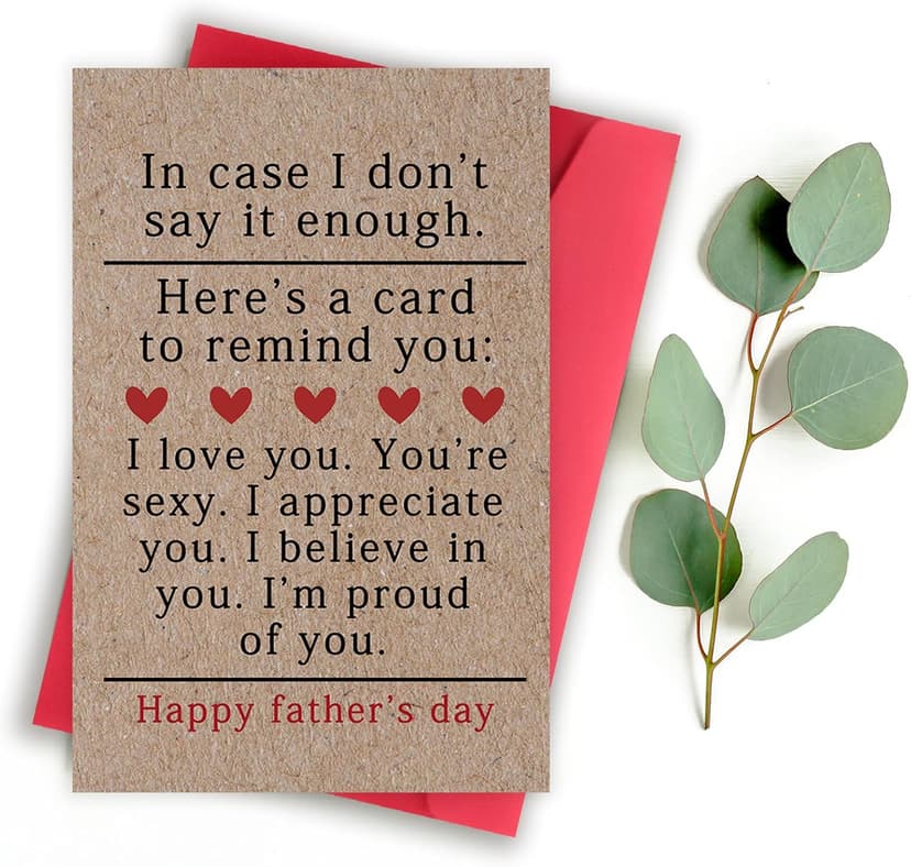 Sweet Fathers Day Cards Gifts for Boyfriend Husband, Happy Father's Day Gift from Wife Girlfriend, Wonderful Father's Day Card to My Favorite Father, Love Card