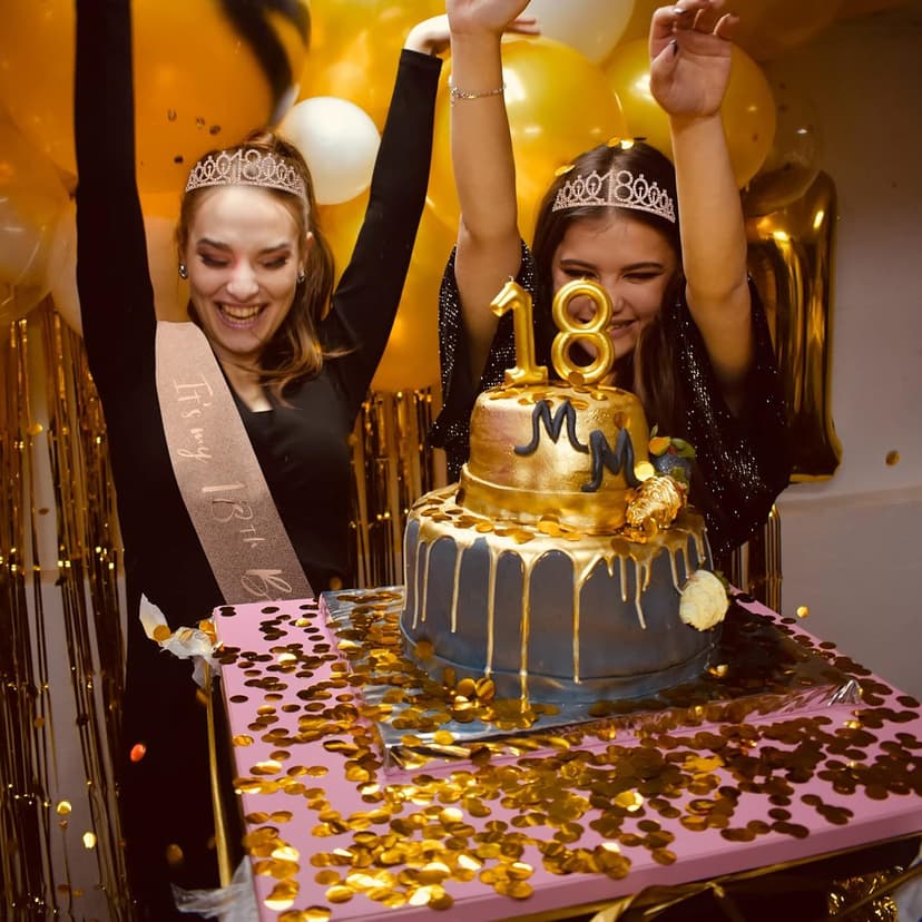 Crown and Pearl Pin Set for 18th Birthday - It's My 18th Birthday Sash, Tiara, Cake Topper, Decorations and Gift for Her