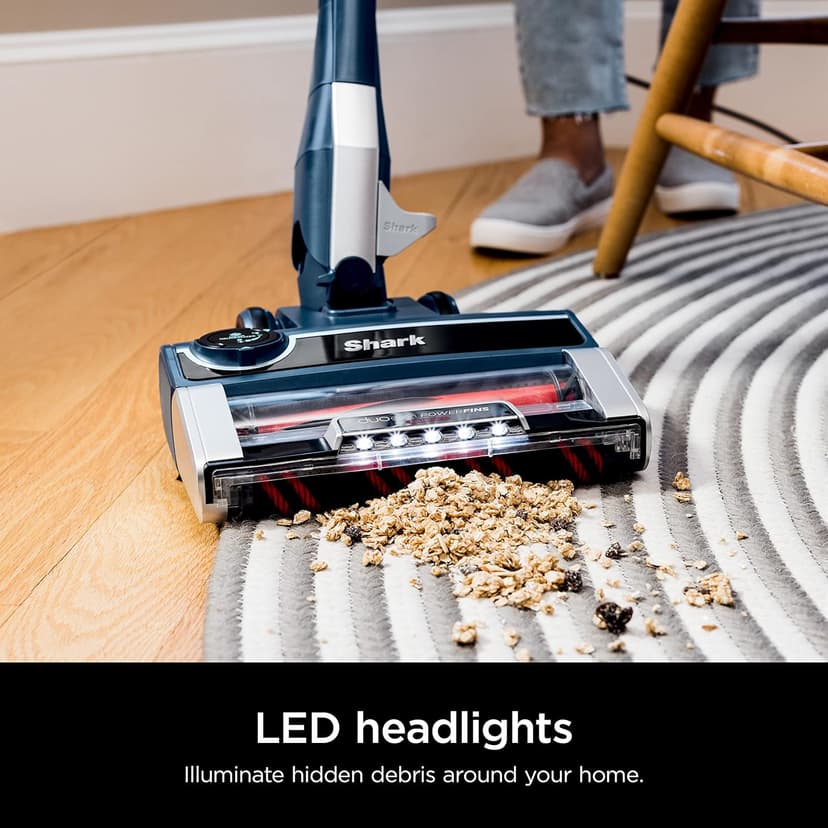 Shark HZ3002 Stratos Ultralight Corded Stick Vacuum with DuoClean PowerFins HairPro, Self-Cleaning Brushroll, & Odor Neutralizer Technology, Navy