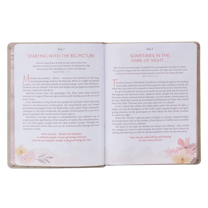 My Quiet Time Devotional - 365 Devotions for Women To Bring You Into The Peace Of The Presence of God Cappuccino, Faux Leather Flexcover Gift Book w/Ribbon Marker