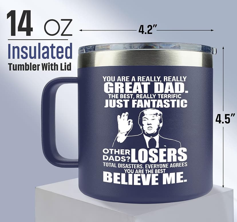 Gifts for Dad from Daughter, Son - Father's Day Gifts for Dad, Men - Dads Birthday Gift Ideas, Happy Birthday gifts for Dads, Fathers - Best Dad Ever Gift, Best dad Mug, 14 Oz Coffee Mug for dad