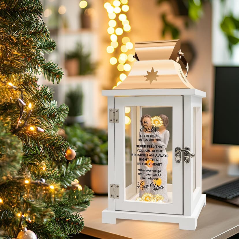 Homazing Sister Gifts Lantern - Unique Sister Gift Ideas for Mothers Day, Christmas, Thanksgiving