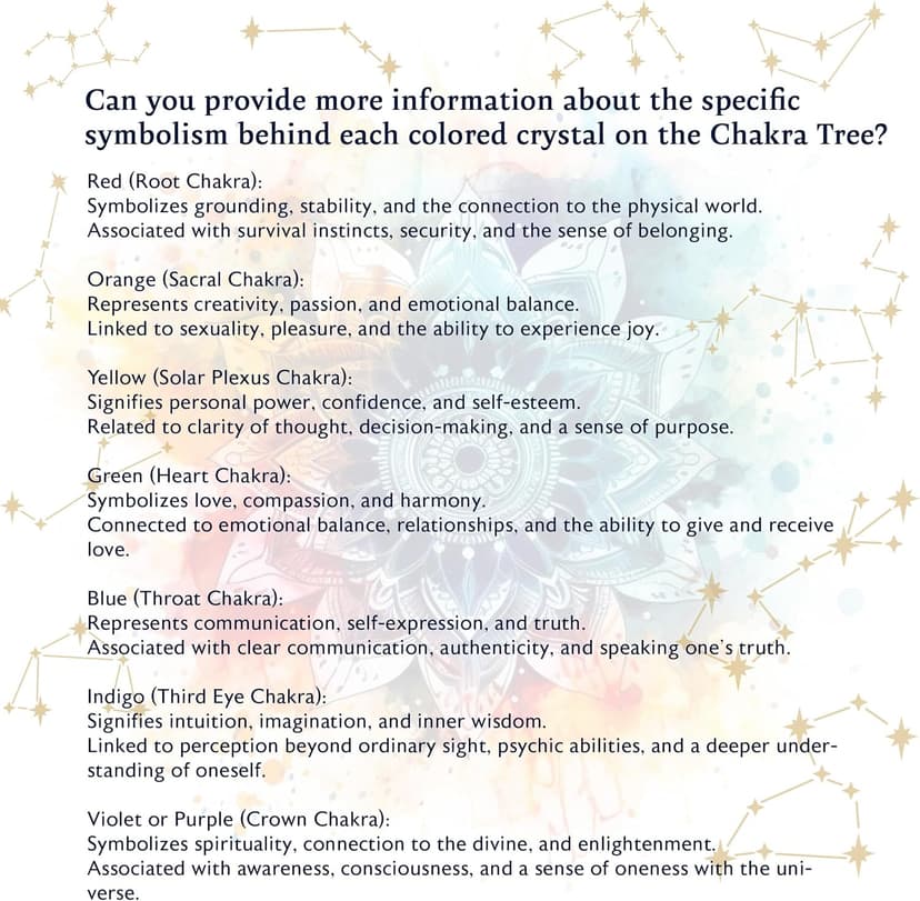 YATSKIA Chakra Crystal Tree - Handmade Healing Crystal Trees with 7 Chakra Stones - Decorative Tree of Life for Meditation, Feng Shui, and Home Decor - Unique Birthday Gifts for Women