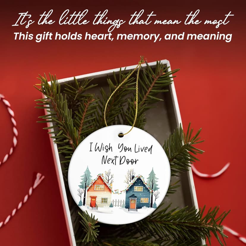 Friend Gifts for Women Friendship, Christmas Ornament - Christmas, Birthday Gifts for Women, Long Distance Friends, BFF, Work Besties Gift Ideas - Christmas Tree Decoration Ceramic Ornament