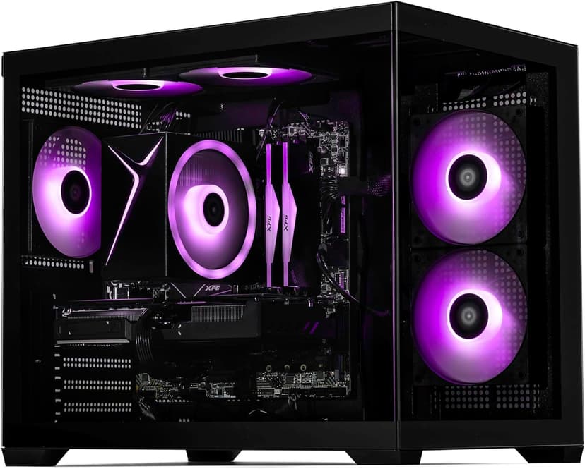 STORMCRAFT Sirius AI Gaming Desktop - Intel i5 14400F up to 4.7GHz, RTX 5060 GDDR7, 32GB DDR5 RGB 6000MHz, 1TB NVMe Gen4 SSD, Intel B760 Motherboard, 650W Gold PSU, Win 11 Home VR Ready