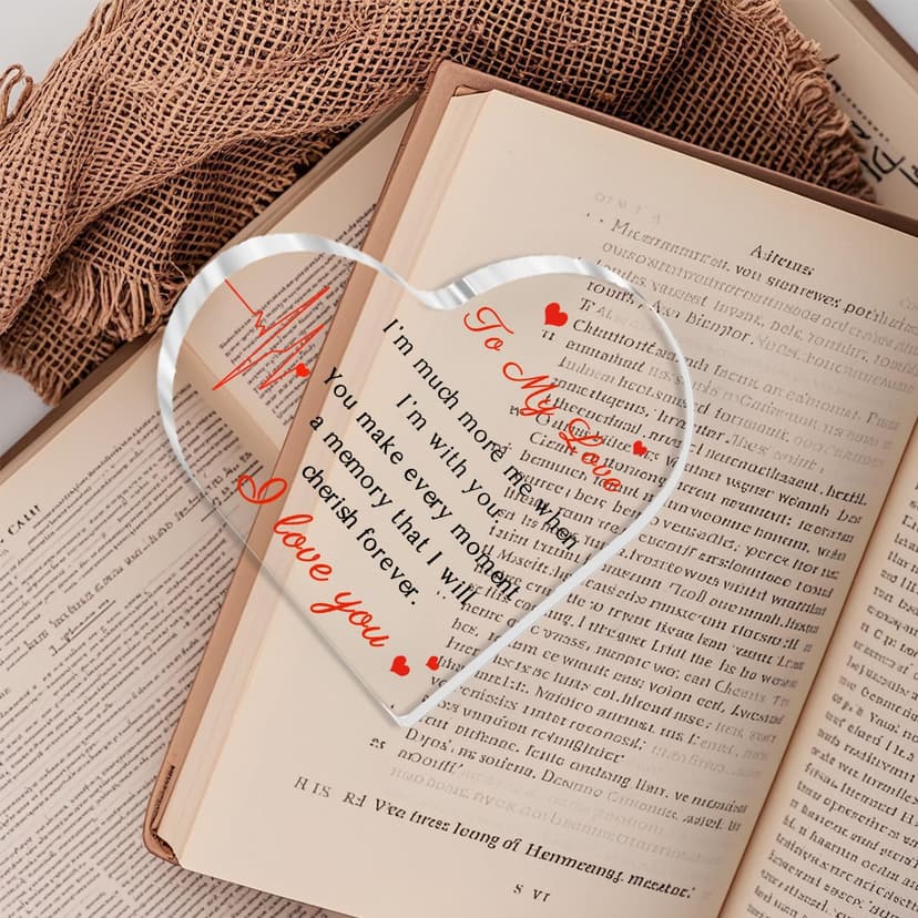 Gifts for Her/Him, Girlfriend Boyfriend Gifts - Engraved Acrylic Plaque 4 x 4 Inches, Anniversary Christmas Valentine's Day Birthday Gifts for Girlfriend Boyfriend Husband Wife