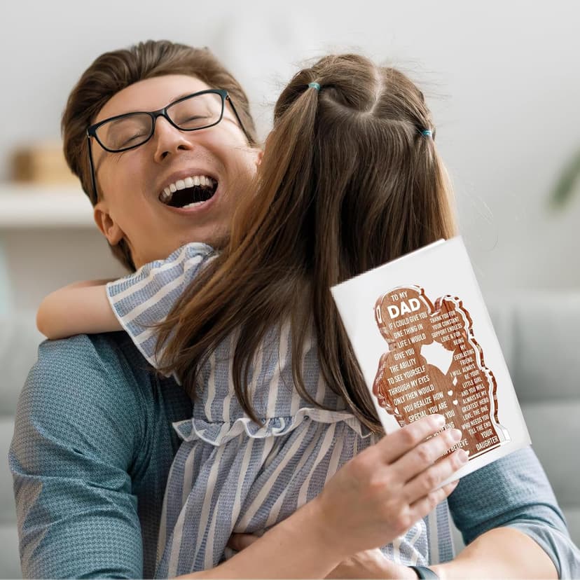 Dad Gifts from Daughter Dad Birthday Gift from Daughter - Christmas Best Dad Ever Gifts Idea Daddy Bpnus New Dad Gift Father's Day Valentines Easter Desk Decor Acrylic Plaque Sign