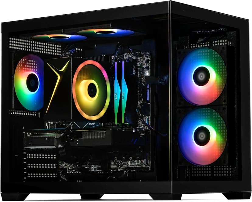 STORMCRAFT Sirius AI Gaming Desktop - Intel i5 14400F up to 4.7GHz, RTX 5060 GDDR7, 32GB DDR5 RGB 6000MHz, 1TB NVMe Gen4 SSD, Intel B760 Motherboard, 650W Gold PSU, Win 11 Home VR Ready