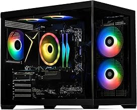 STORMCRAFT Sirius AI Gaming Desktop - Intel i5 14400F up to 4.7GHz, RTX 5060 GDDR7, 32GB DDR5 RGB 6000MHz, 1TB NVMe Gen4 SSD, Intel B760 Motherboard, 650W Gold PSU, Win 11 Home VR Ready