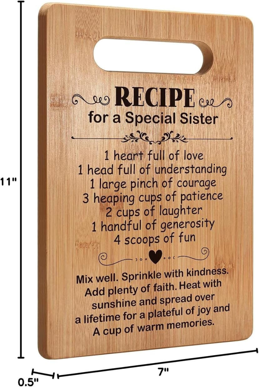 Sister Birthday Gifts from Sister, Friendship Gifts for Women, Sister Cutting Board Gifts, BFF Friend, Soul Sister, Sister Gifts for Women