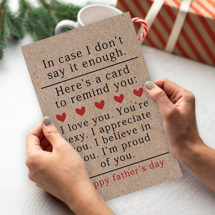 Sweet Fathers Day Cards Gifts for Boyfriend Husband, Happy Father's Day Gift from Wife Girlfriend, Wonderful Father's Day Card to My Favorite Father, Love Card