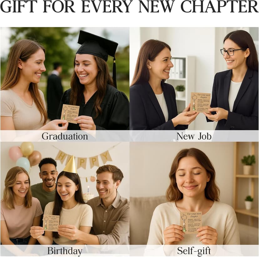 Cute Keychain Best Friend, Coworker Gifts, Teacher, Nurse, Retirement Gift For Woman, Crystal Key Chains For Farewell, Going Away, Leaving, Housewarming, New Job (For Your Next Chapter)