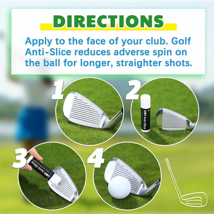 2 Pieces Golf Anti-Slice Compound for Clubs Boosts Distance and Increases Accuracy Gift for Golfer Supply