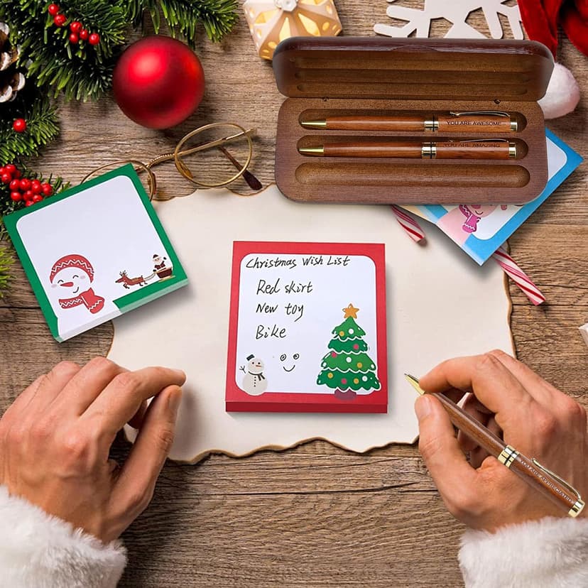 Luxury Wooden Pen Set Thank You Gifts for Women Men Friends Cool Teacher Boss Appreciation Gift for Female Coworkers Nice Engraved Pens Gifts Office Business Pens Work Employee Gratitude Gift