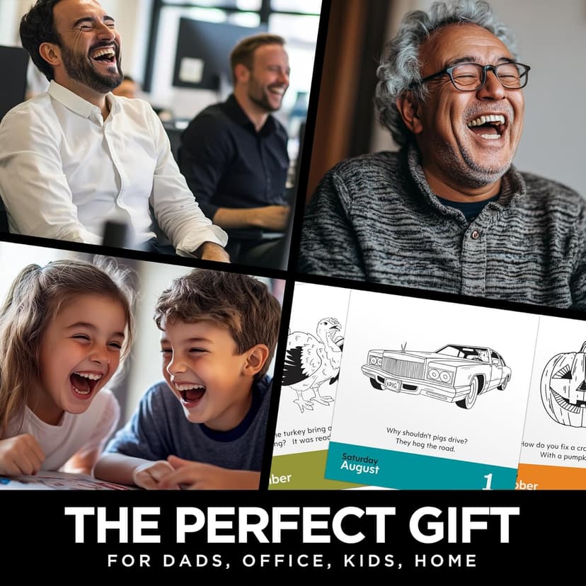 Dad Joke Desk Calendar 2026 - Unique Fun Gift For Dad 365 Daily Dad Jokes, White Elephant Gifts, Gifts for Men, Stocking Stuffers, Desk or Wall Calendar