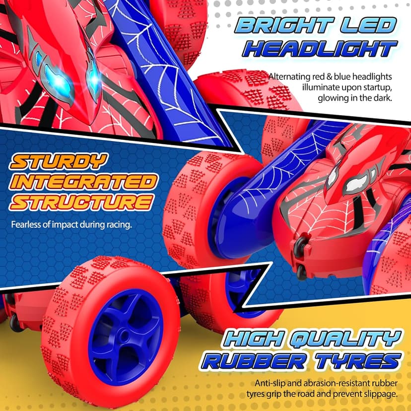 Remote Control Car,RC Cars Boys Toys for 3 4 5 6 7 8 9 10 11 12 Year Old Boy Double Sided 360°Flip 4WD Rechargeable Drift RC Race Car Birthday Gifts Christmas Basket Stuffers for Kids Age 3-12