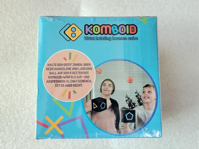 KOMBOID Ball Bouncing Skill Game for Teenagers and Adults. 12+ Years Old. Cube X 1, Single Cube, 2 Balls.