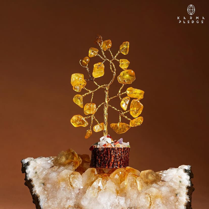 Chakra Healing Crystal Tree Set of 12, Thoughtful Gifts for Women, Office Desk Decoration, Home, Shelf Decor for Positive Energy, Money, Reiki Healing, Good Luck, Birthday Gifts for Mom Love Ones