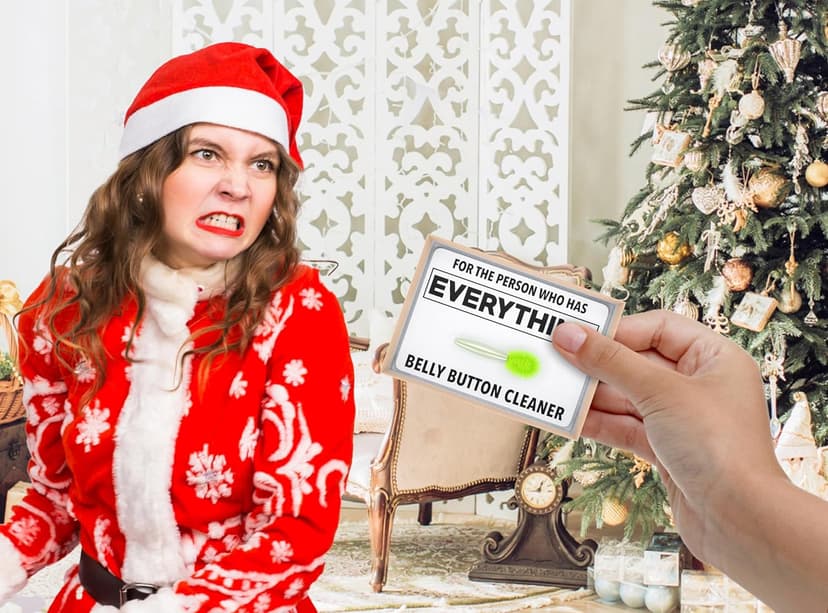 Funny Gifts Belly Button Lint Brush, Christmas Gag Gifts for Adults, Men, Women, Boyfriend, Husband, White Elephant, Secret Santa, Prank Gift for Person who has Everything (Green/Kraft)