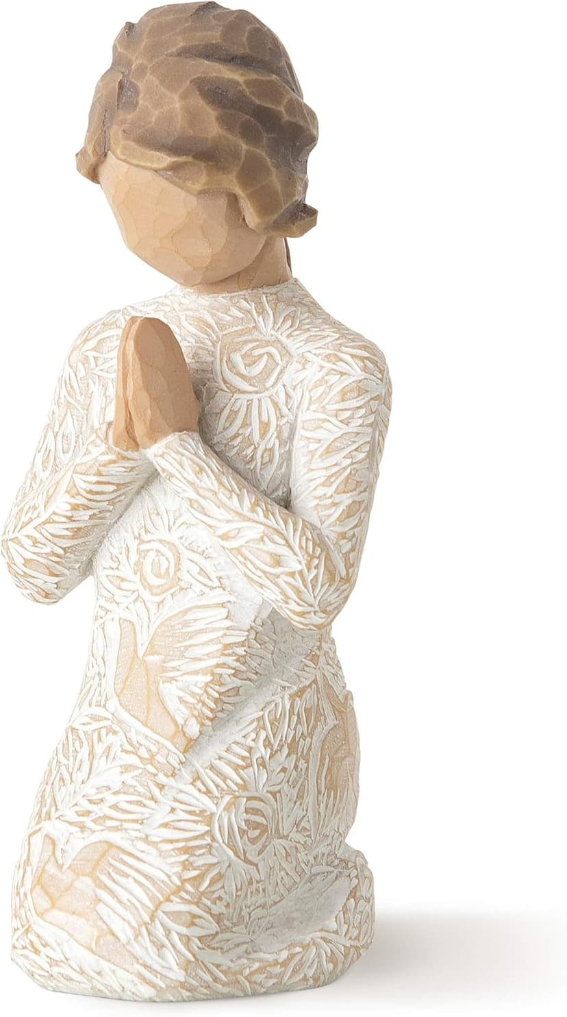 Willow Tree Prayer of Peace (Lighter Skin), Seeking The Quiet Within, Expresses Sympathy, Comfort, Remembrance, Healing, Sculpted Hand-Painted Figure