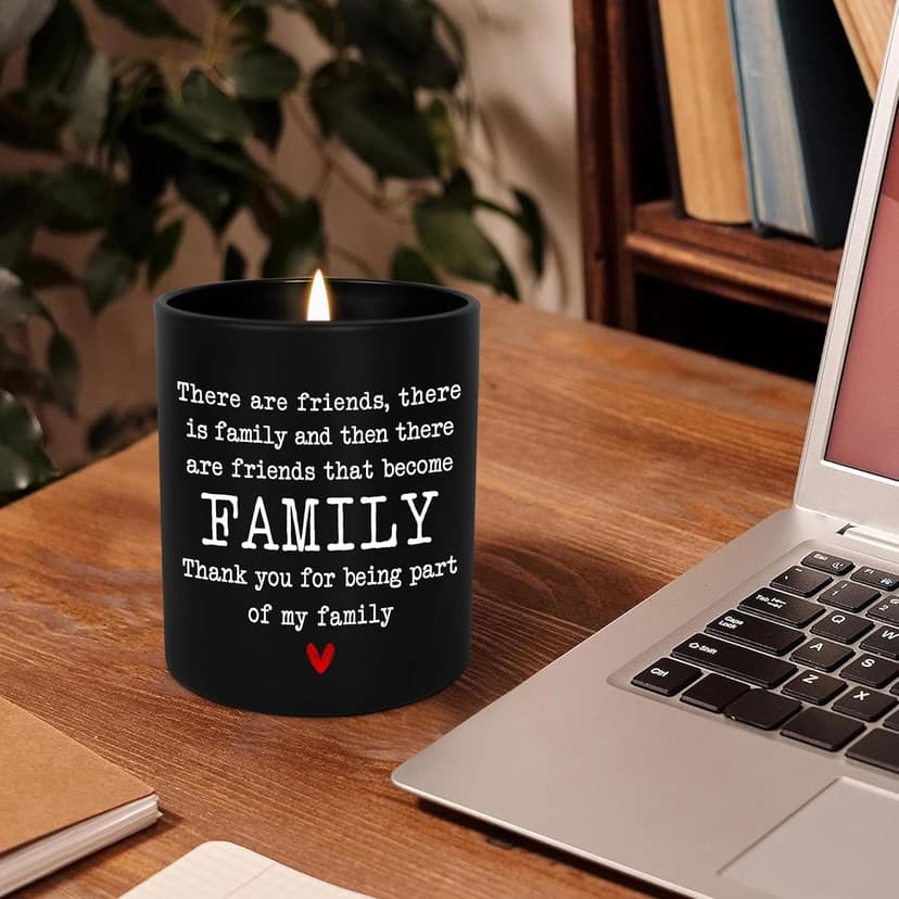 TEEZWONDER Friend Gifts for Women - Long Lasting Vanilla Lavender Candle 10 oz - Friendship Birthday Gifts for Women Men BFF Bestie Coworkers Friends Female, Scented Candles for Women Men