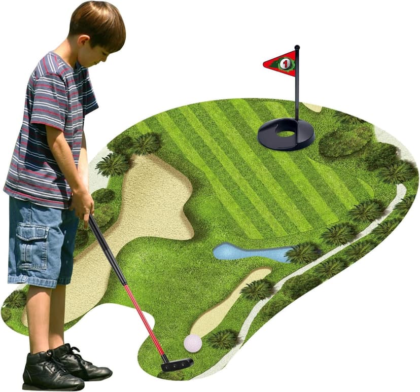 Toilet Golf Game-Practice Mini Golf in Any Restroom/Bathroom - Great Toilet Time - Dad Gifts, Funny Gifts for Dad, Funny White Elephant Gifts, Gag Gifts for Husband, Boyfriend, Men.