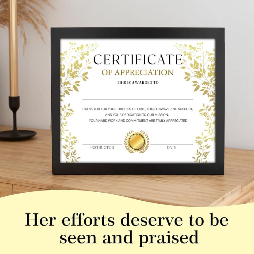 Certificate of Appreciation -25pcs, Certificates of Recognition, Thank You Gifts Certificates for Employees, Staff, Teachers, Volunteers, 8×10 Inch Award Certificate-A08