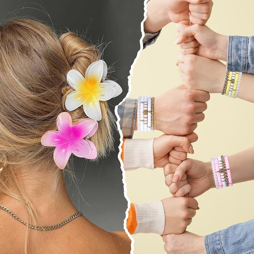 Birthday Gifts for Women, Teen Girl Gifts, Birthday Gifts for Her, Happy Bday Gift Box for Girl, Women, Sister, Daughter, Best Friend, Friendship, Cute Daisy Glass Cup Gifts Set 7PCS, 16oz, Beige