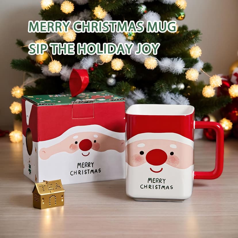 2025 Christmas Gift Set for Women, Holiday Gift Box with Cozy Blanket, Hand Cream, Santa Mug, Scented Candle & Fuzzy Socks, Christmas Gift Basket for Mom, Sister, Best Friend or Coworker