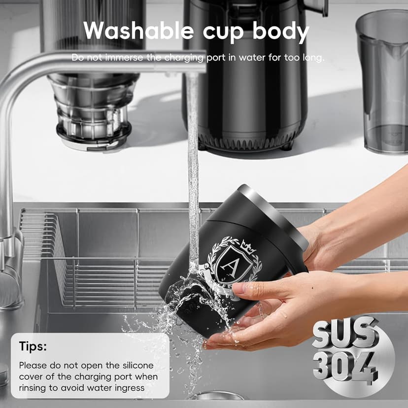 Initial Magnetic Stirring Coffee Mug Stainless Travel Cup Adult Men Guy Him Brother Dad Boyfriend Uncle Niece Best Friendship Grandpa Grandfather Husband Son Law Happy Birthday Cool Meaningful Gifts,J