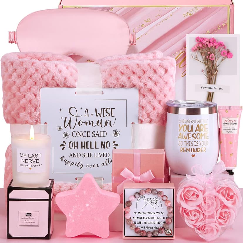 Best Friend Birthday Gifts for Women Self Care Package, Funny Friendship Gifts for Friends Female Bestie BFF Sisters, Christmas Gift for Bestfriend Mom Her Wife Girlfriend, Unique Spa Gift Baskets