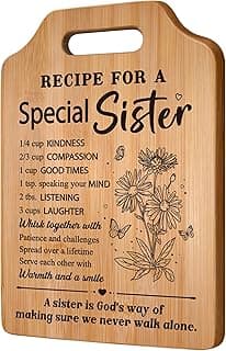 Gifts for Sister, Sister Birthday Gifts, Recipe for A Special Sister Cutting Board, Sisters Gifts from Sister, Mothers Day Christmas Gifts for Sister Sister Adult