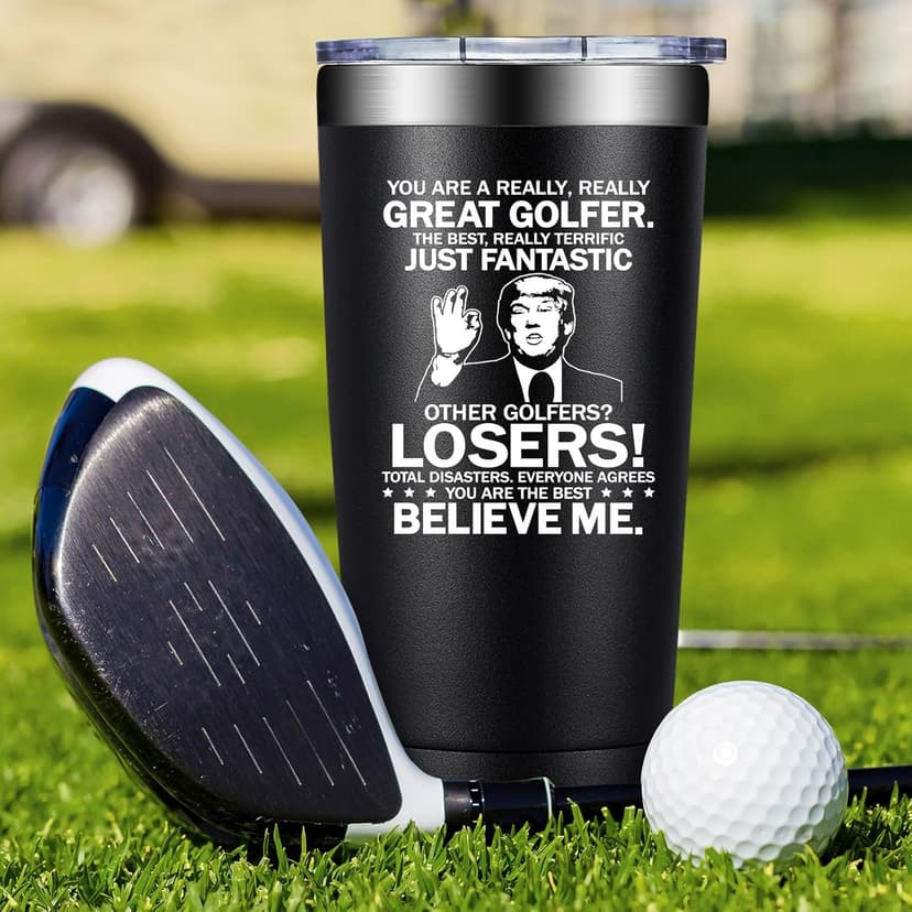 SpenMeta Golf Gifts for Men, Dad, Grandpa - Christmas Fathers Day Golf Gifts for Dad - Great Golfer Player Present - 20oz Golfer Tumbler Cup