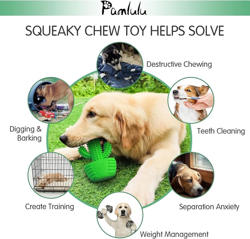 Dog Chew Toys Dog Toothbrush Stick Teeth Cleaning Brush Dental for Medium Large Dog, Puppy Christmas Easter Birthday Gifts, Outdoor Squeaky Toys for Aggressive Chewers Interactive Tough Toys