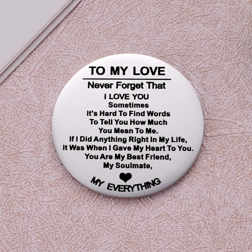 Aesnefe Pocket Hug Token Inspirational Reminder Gifts Mental Health Thinking of You Gift Self Love with PU Leather Keychain