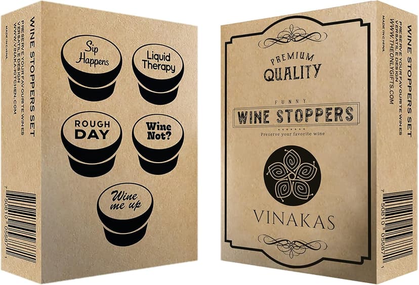 Funny Silicone Wine Stopper Set – Must-Have Wine Accessories & Perfect Wine Gifts for Women & Men – Airtight & Reusable