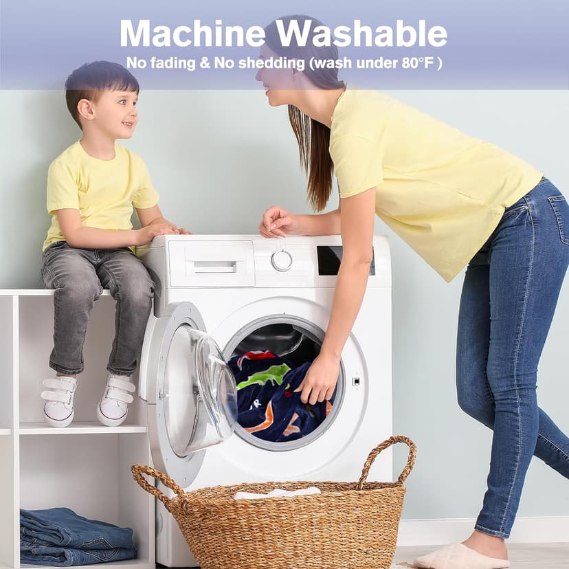 Dinosaur Gifts Toys for Boys Girls - Glow in The Dark Dino Blanket Best Christmas Birthday Valentines Easter Presents for Kids Age 1 2 3 4 5 6 7 8 9 10 Year Old Child Teen Toddler Soft Throw 50"x60"