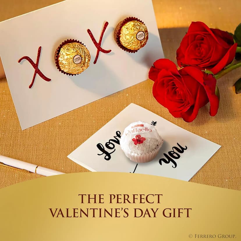 Ferrero Rocher Collection, Premium Gift Set, Hazelnut Milk Chocolate, Dark Chocolate and Coconut, 48 Count, 4.6 oz