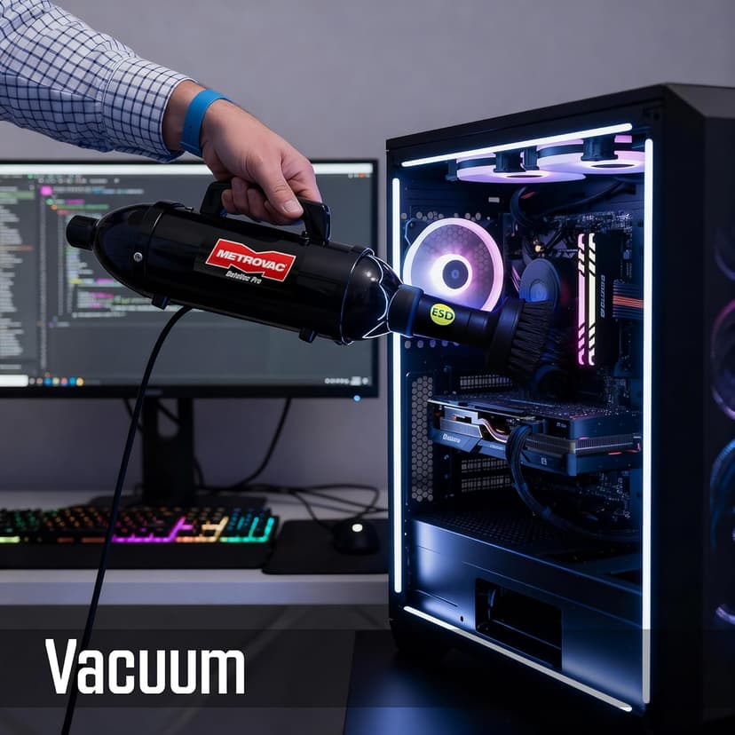 METROVAC DataVac® ESD Safe Pro Series MDV-1ESD, Compact Computer Vacuum & Blower for Electronics, Anti-Static, HEPA Filtration, and Durable