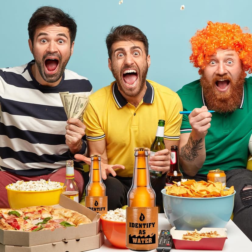 White Elephant Gifts for Adults Leather Can Cooler for Men Christmas Stocking Stuffers Gifts for Dad From Daughter Son Fathers Day Birthday Gag ldeas Funny Retirement Gift Tactical Koozie