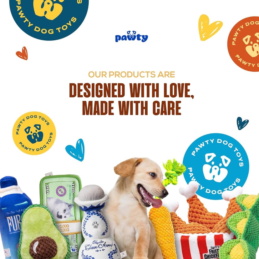 Birthday Bone Interactive Dog Toy - Interactive Tug Rope Pet Toy - Cute Unique Design Party Birthday Gift - Small Medium Puppy - Durable Chew Resistant Plush Toy with Squeaker for Teething (White)