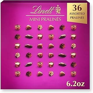 Lindt Mini Pralines, Assorted Chocolate Pralines with Premium Filling, Perfect for Mother’s Day Gifting, 6.2 oz Box