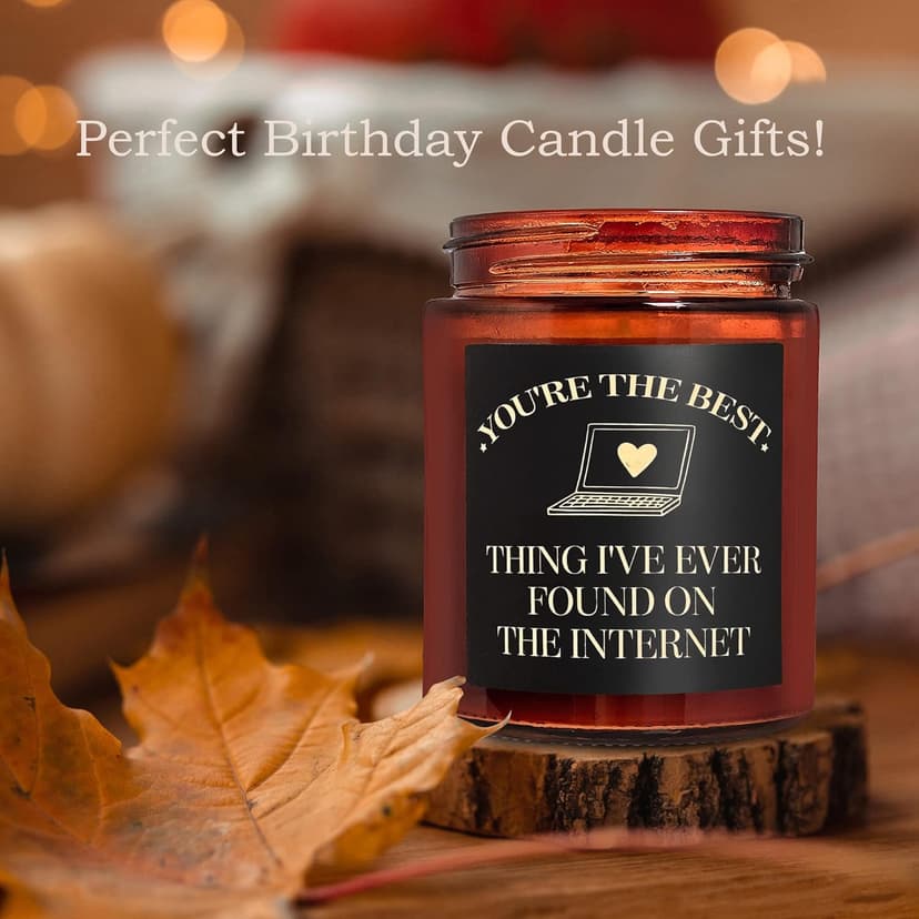 Best Thing I Found on The Internet Candles for Women Men - Gift for Her Him Best Friend Wife Husband Girlfriend Boyfriend - Relaxing Soy Candle - Anniversary, Birthday, Valentines Day Gifts