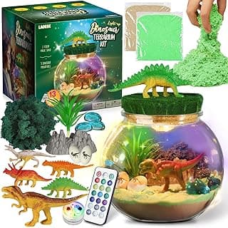 Dinosaur Toys for Kids - Dinosaurs Terrarium Kit for Kids - Birthday Gifts for Boy Ages 4 5 6 7 8-12 Year Old - DIY Dino Toys for Boys - Arts and Crafts Kit for Kid