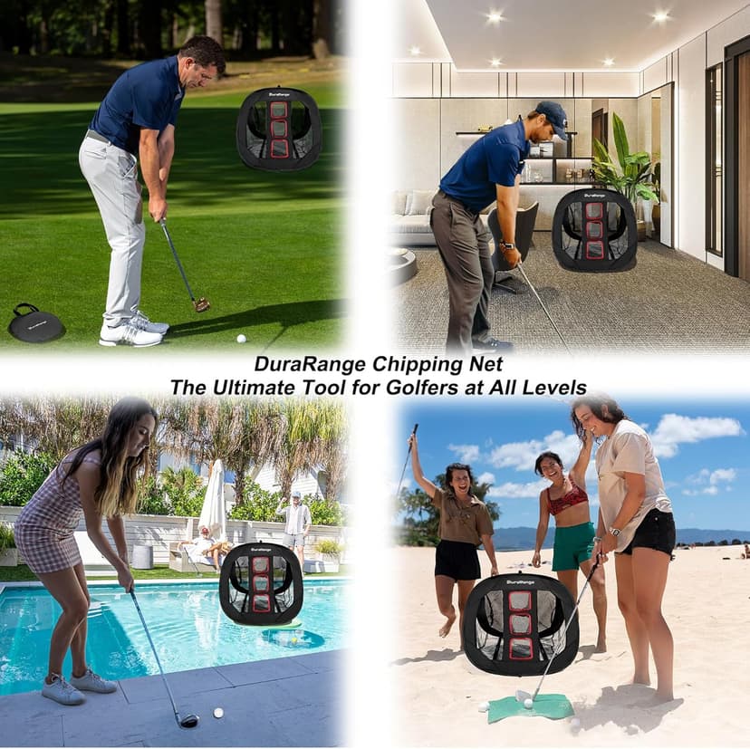 Pop-Up Golf Chipping Net - Ultimate Target Training Chip Aids for Precision & Distance, Outdoor | Indoor Practice, Golfer Gift