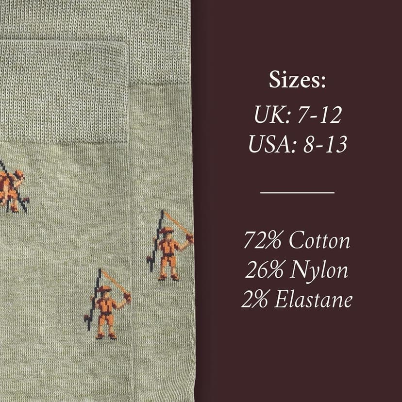 The Frustrated Fisherman - Funny Fishing Socks - Funny Fishing Gift for Men - 1 Pair, Size 8 to 13 - Fun Fisherman Socks