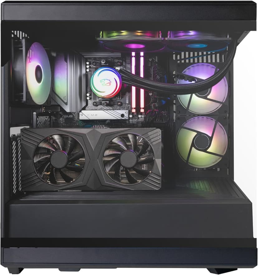 iBUYPOWER Y40 PRO Black Gaming PC Desktop Computer AMD Ryzen 9 7900X CPU, NVIDIA GeForce RTX 5070Ti 16GB GPU, 32GB DDR5 RGB 5200MHz RAM, 2TB NVMe SSD, Windows 11 Home, Keyboard, Mouse - Y40BA9N57T01